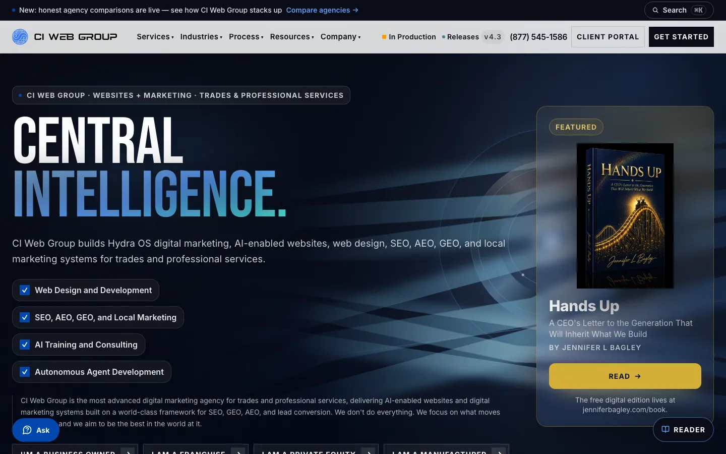 CI Web Group homepage