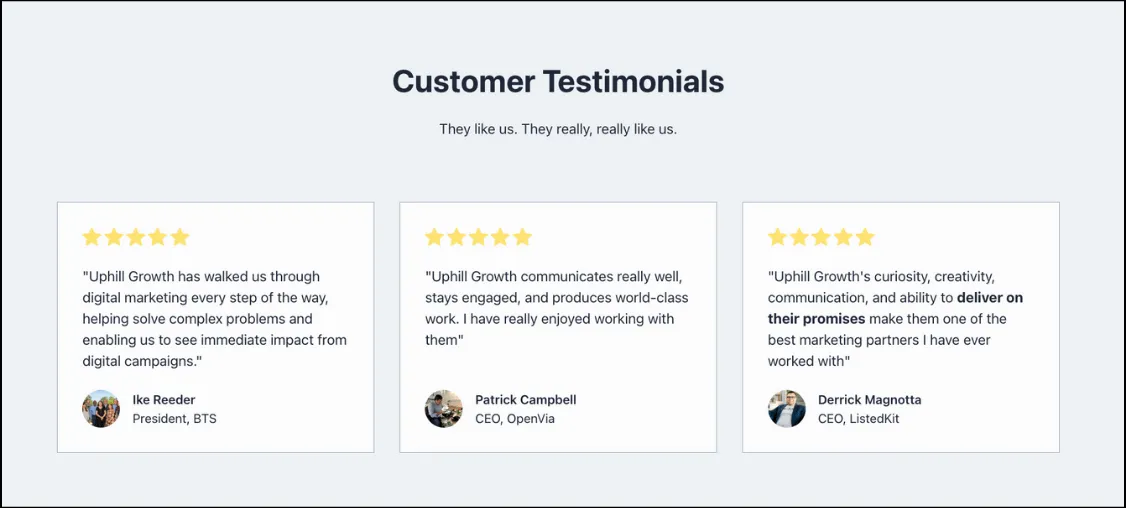 uphill growth client review