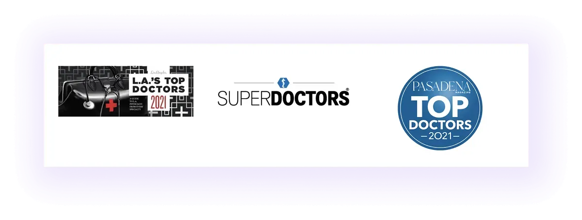 alt text: awards block on an orthopedic website