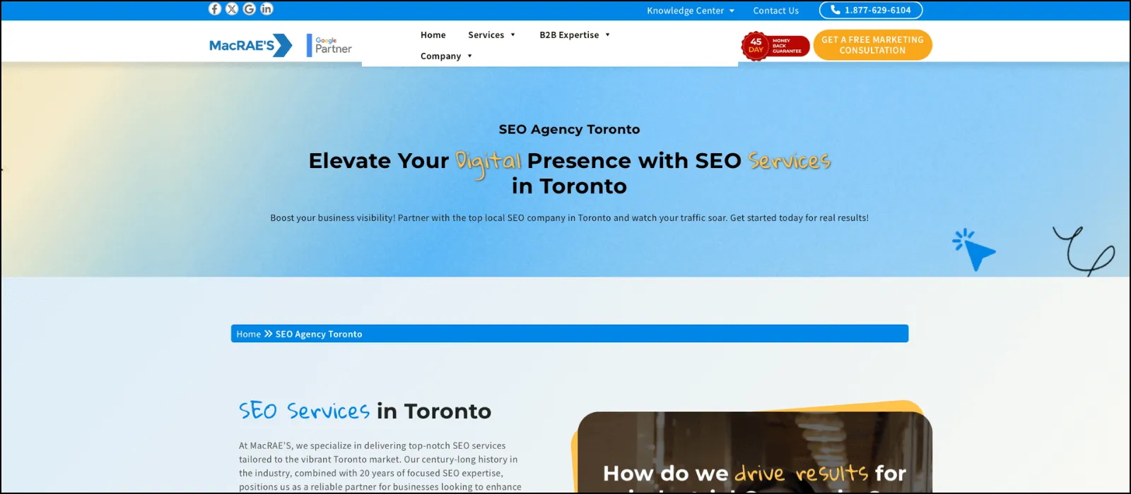 macrae's seo companies toronto