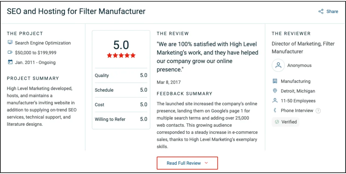 High Level Marketing reviews