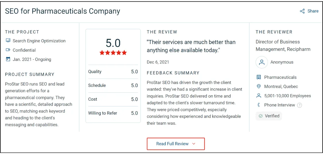 prostar Testimonials