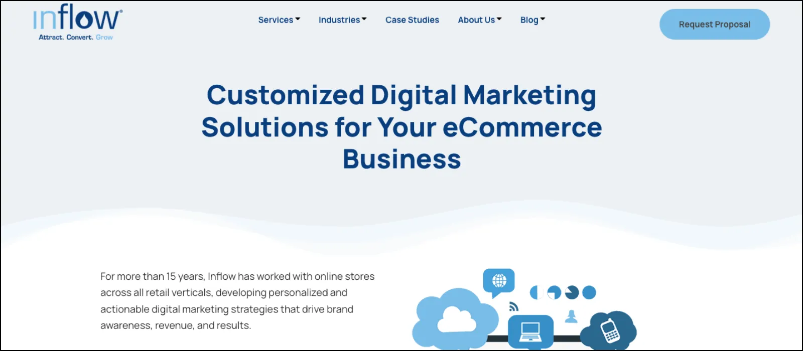 Inflow homepage