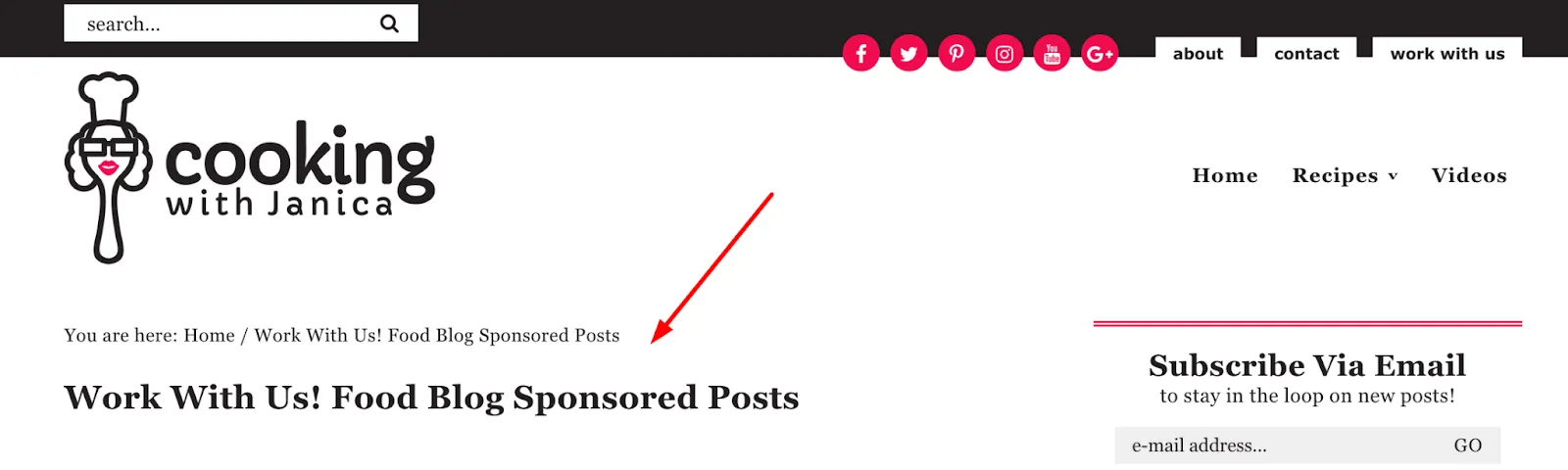 sponsored post sample