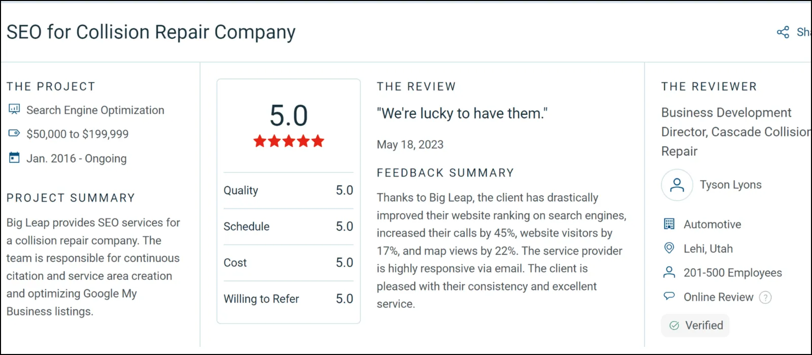 big leap client review