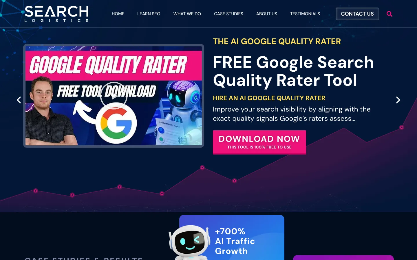 Search Logistics homepage