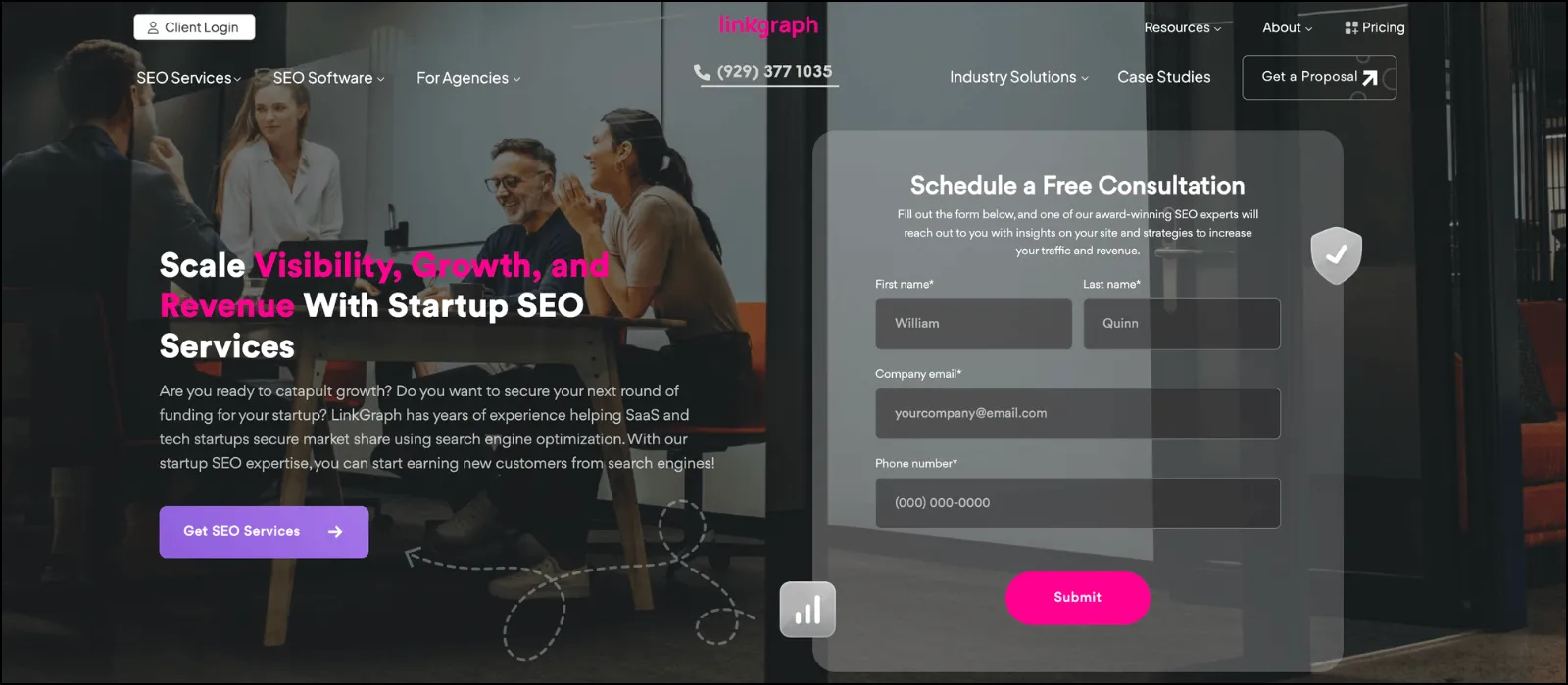 LinkGraph SEO agency for startups