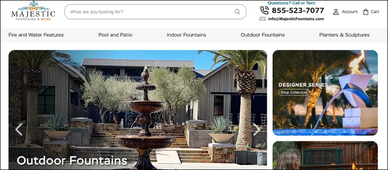 Majestic Fountains SEO project