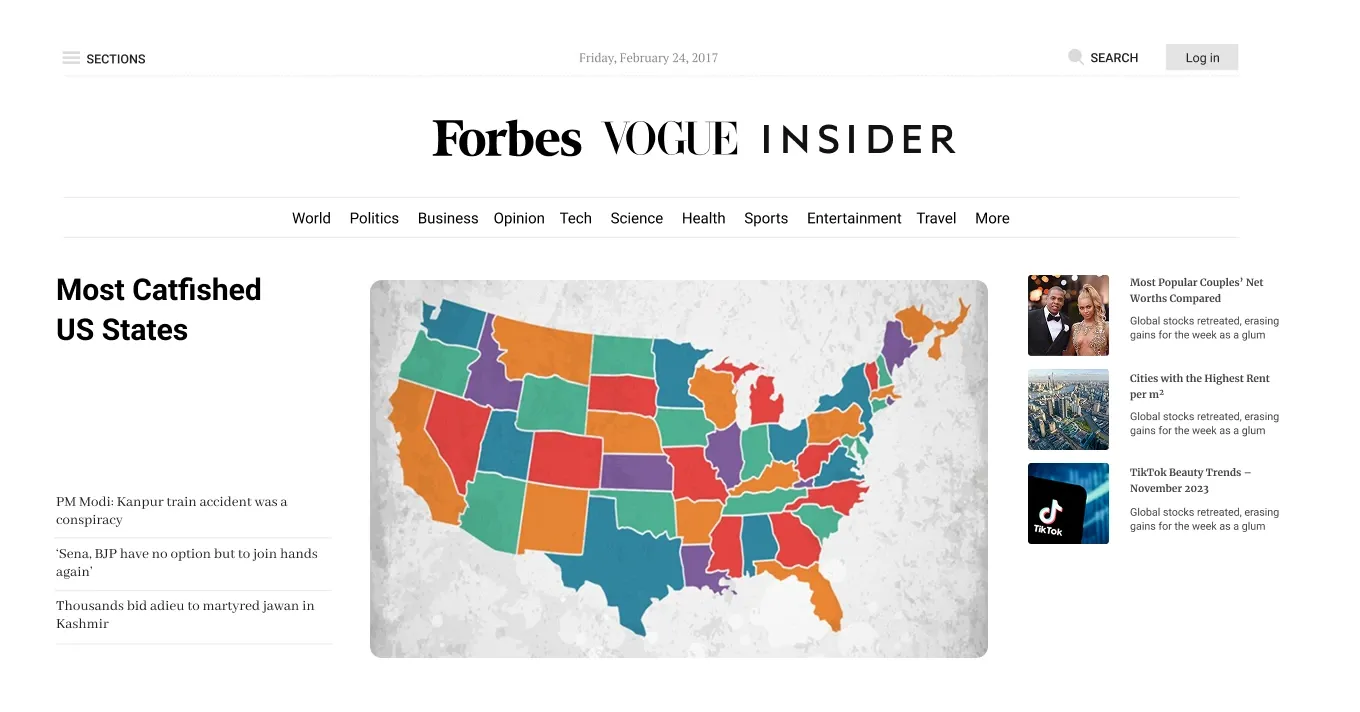 Most Catfished US States
