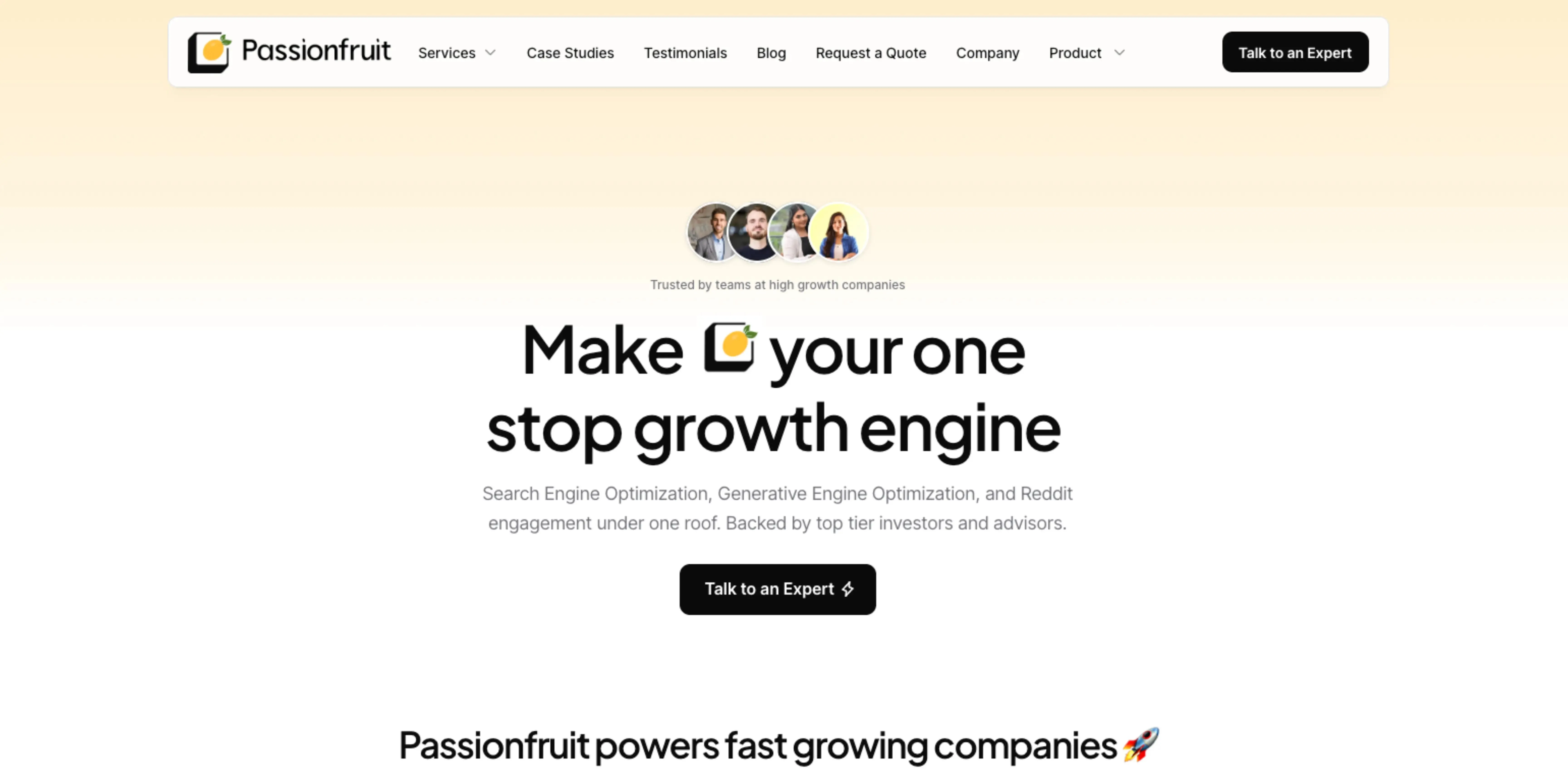 Passionfruit homepage