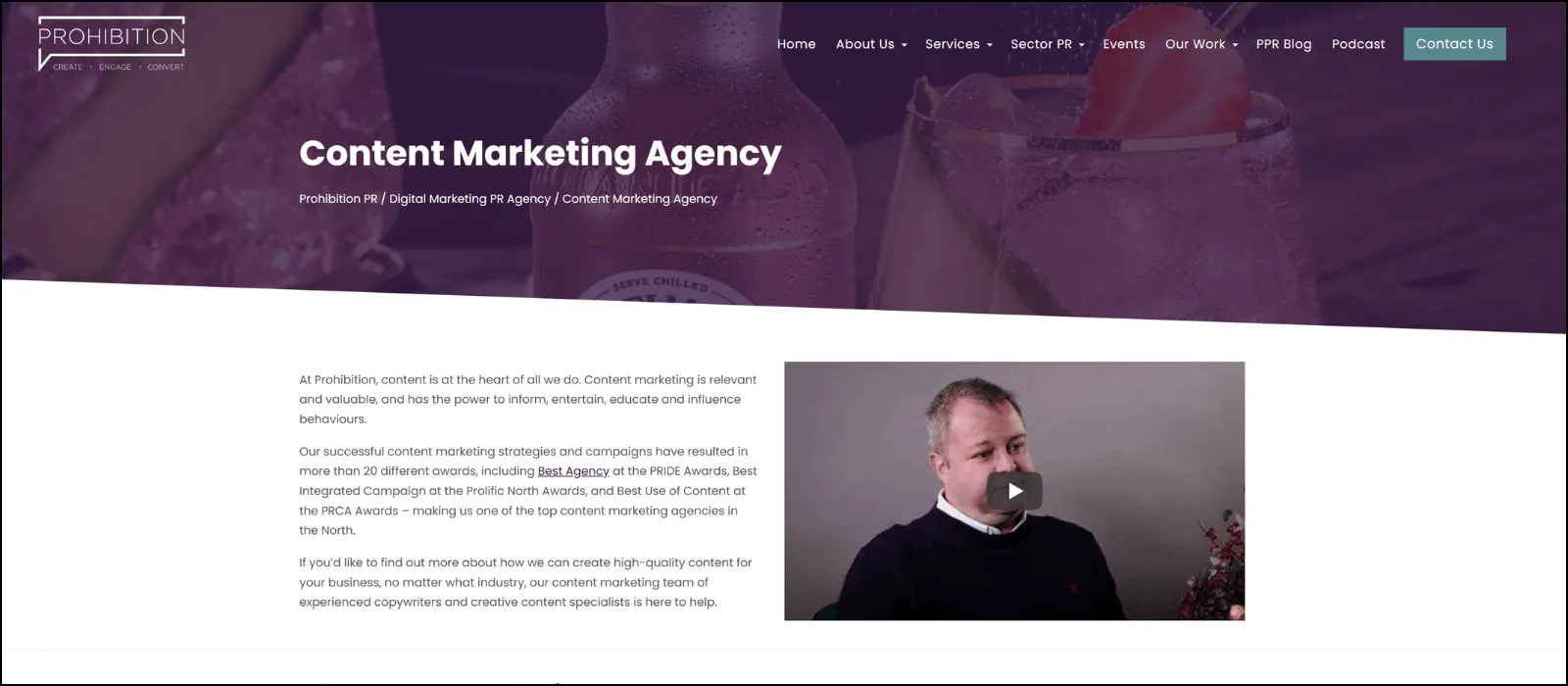 prohibition content marketing agencies