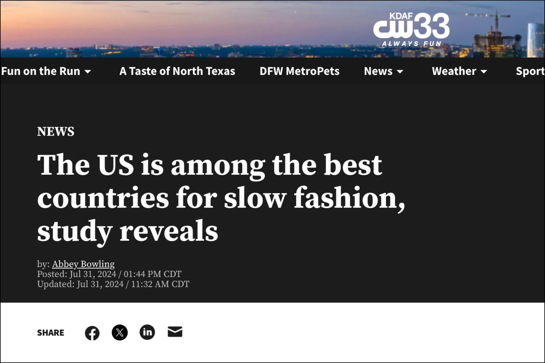 Countries with the Most Slow Fashion Share
