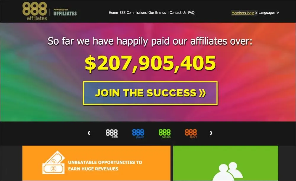 Affiliate Partnerships PR example for Casino Websites