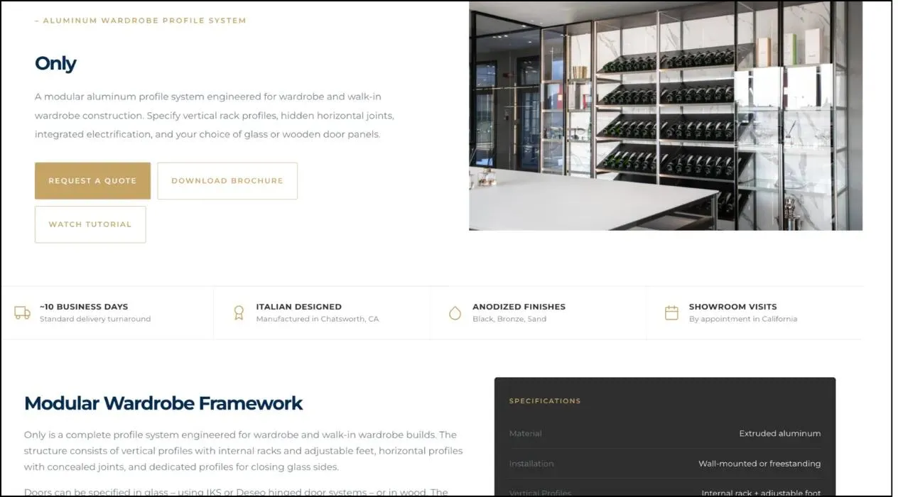product page now