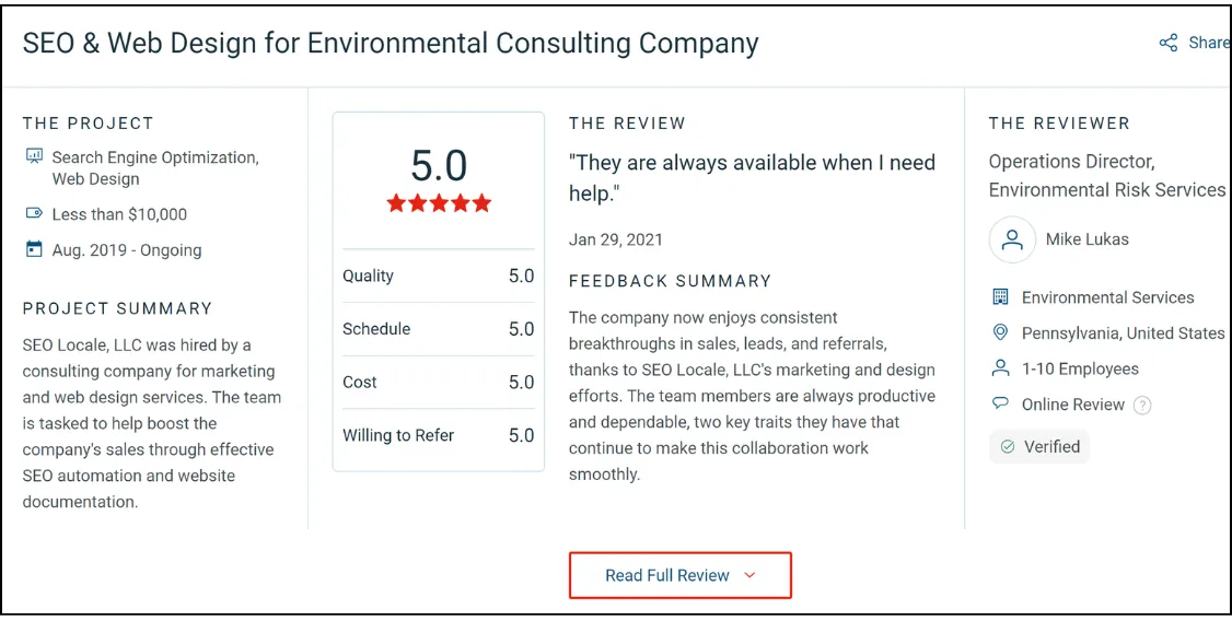 seolocale testimonial