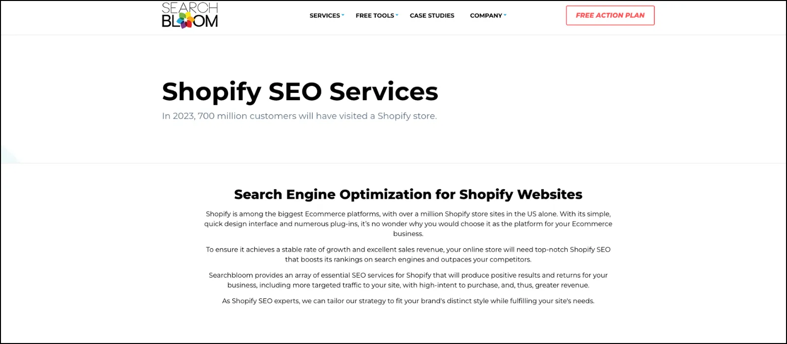 searchbloom shopify seo companies
