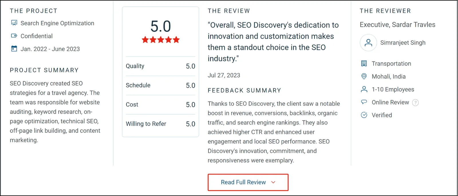 seo discovery user review