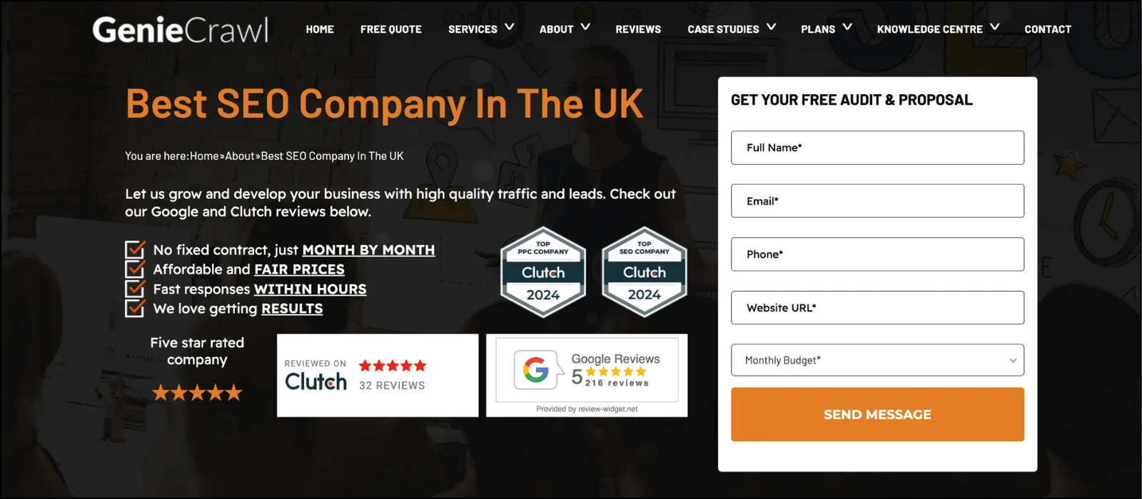 genie crawl seo companies uk
