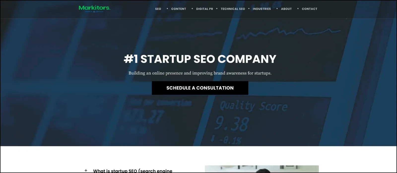 Markitor SEO agency for startups