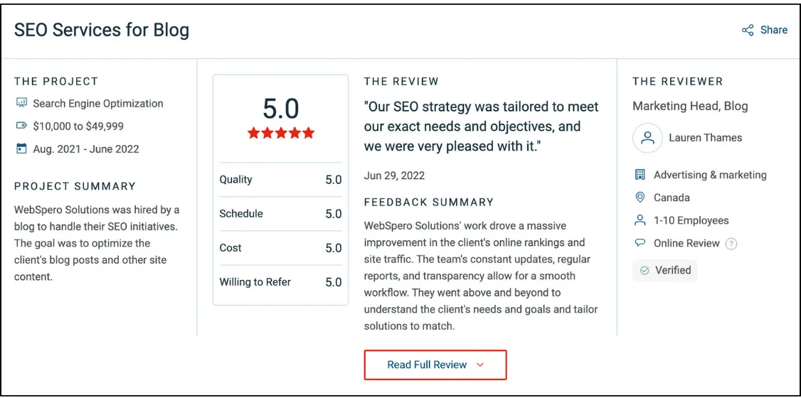 Customer Testimonials