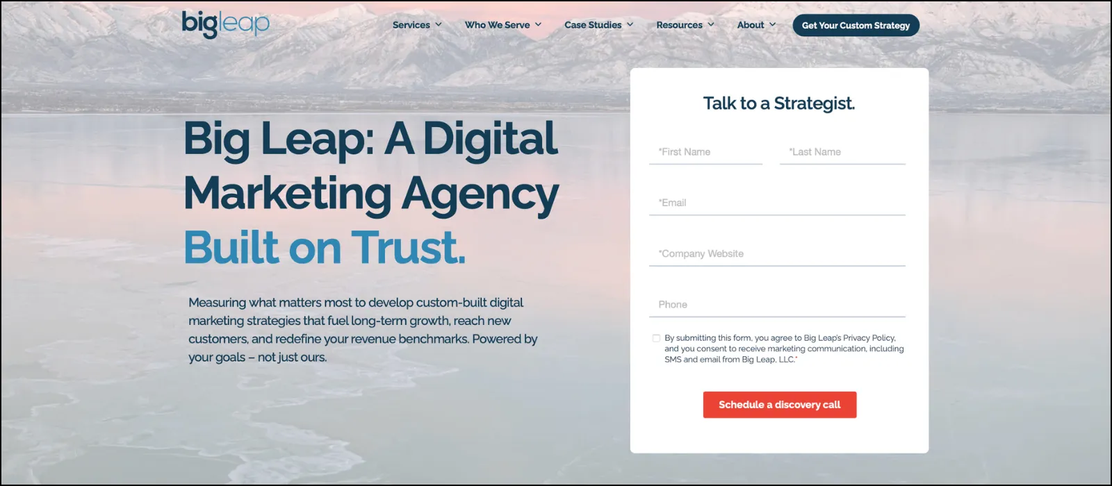 Big Leap homepage