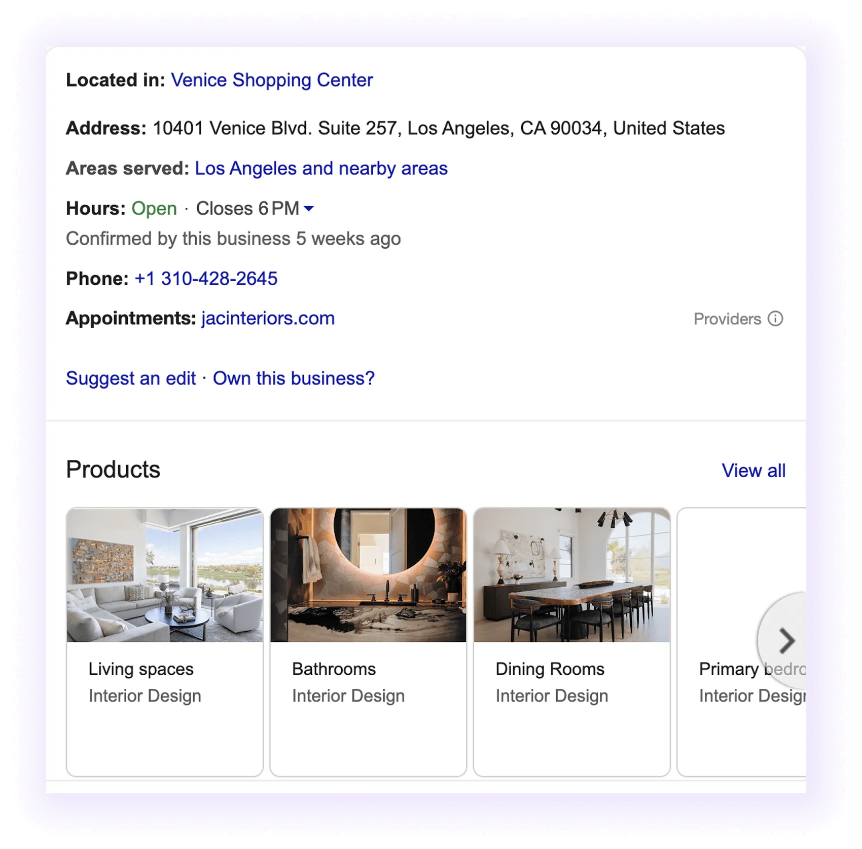 Google My Business For Interior Design SEO