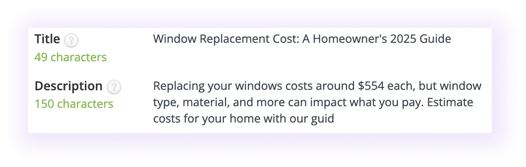 metadata for window and door installation website 
