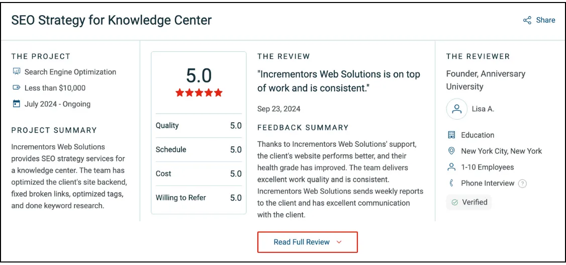 Customer Testimonials