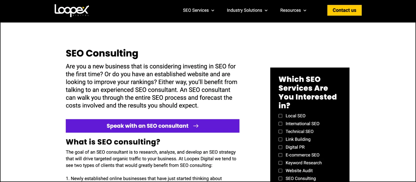 loopex digital seo consulting company