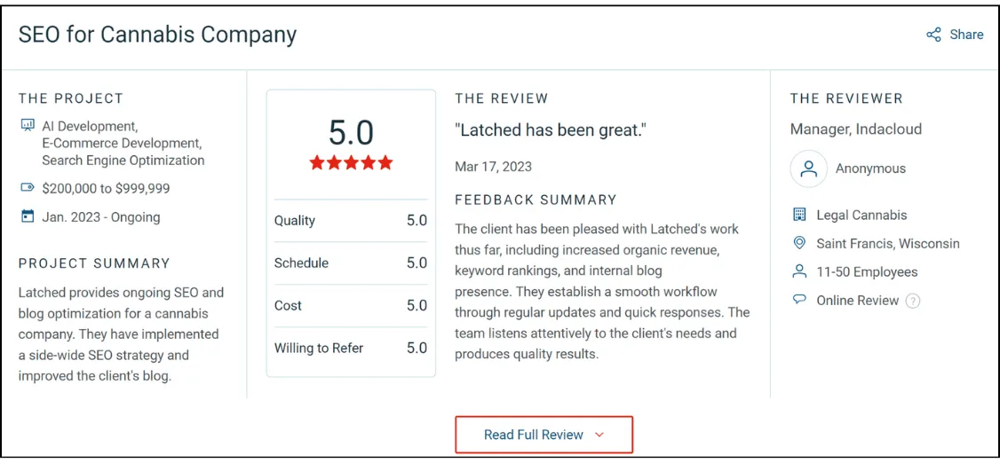 Latched Testimonials