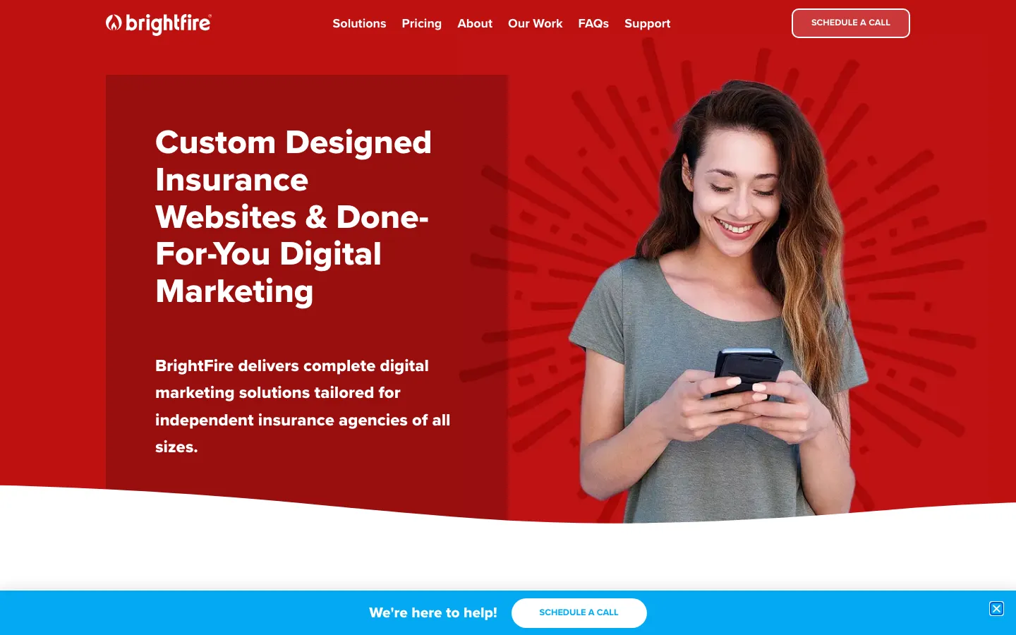 BrightFire homepage