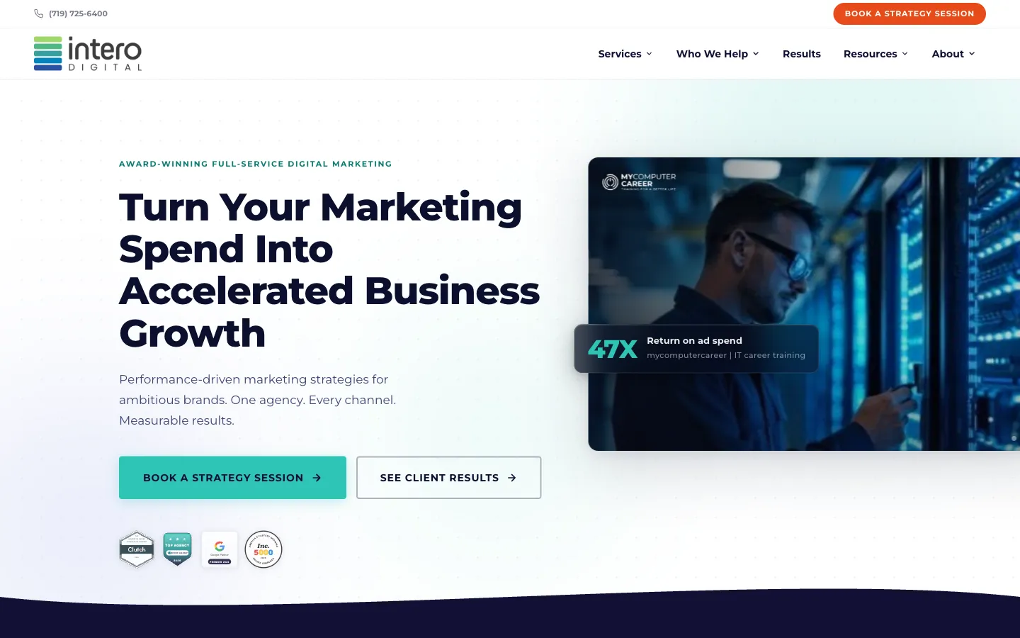 Intero Digital homepage