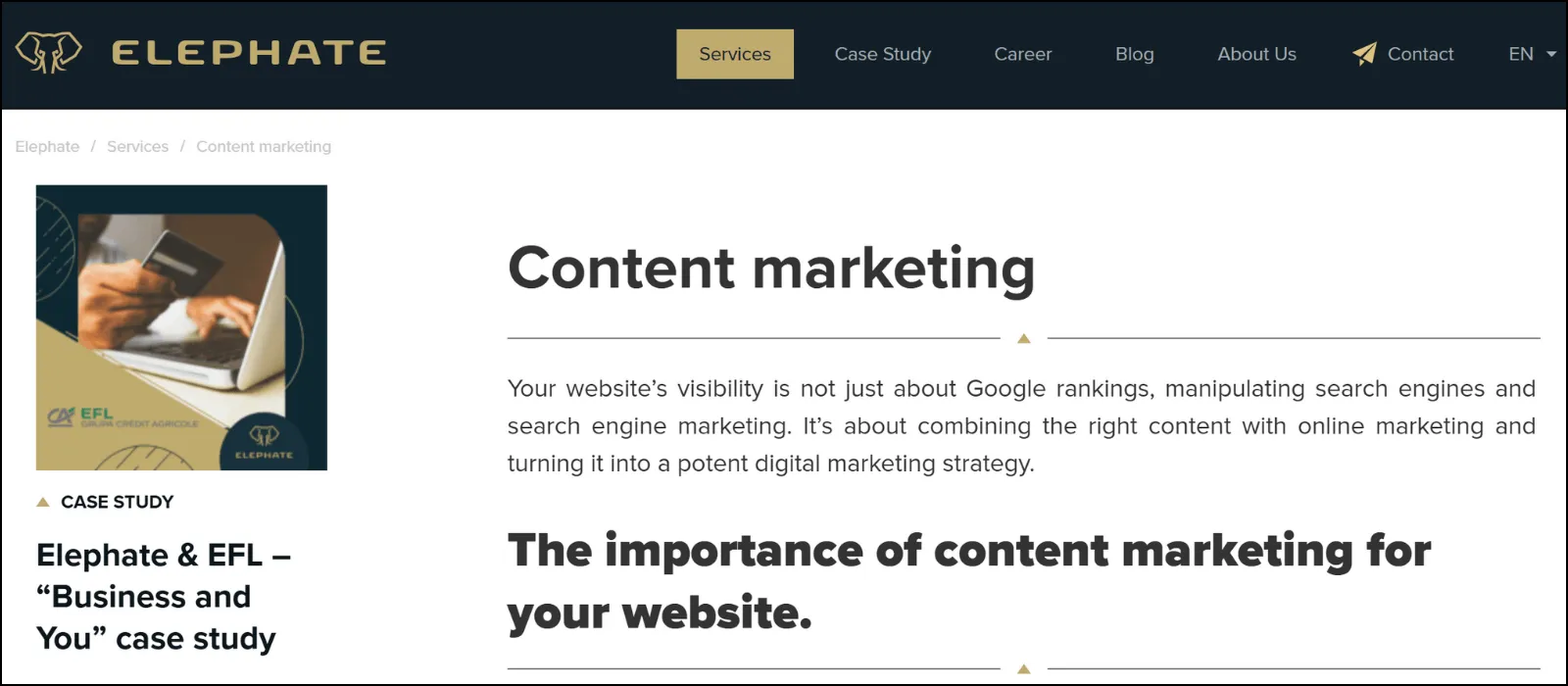 elephate content marketing agencies
