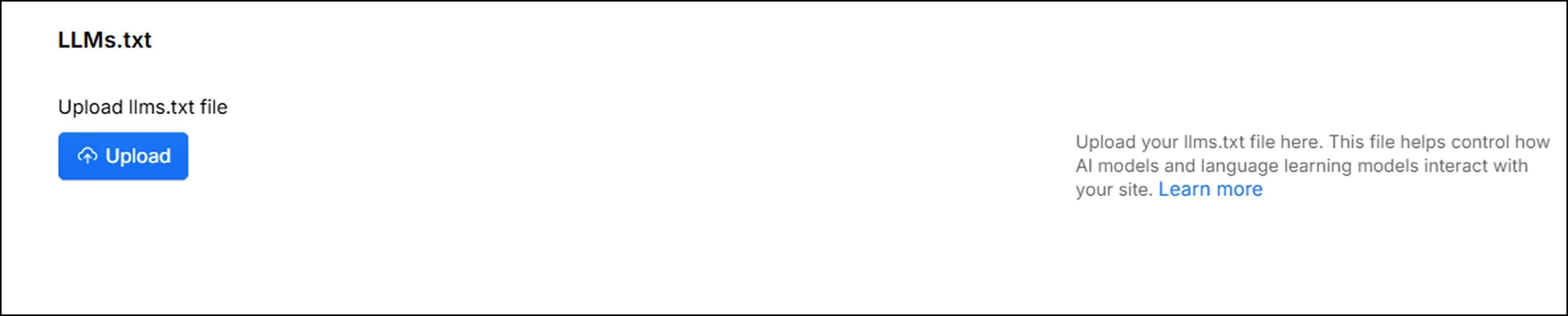 Add an LLMs.txt File for AI Search Visibility