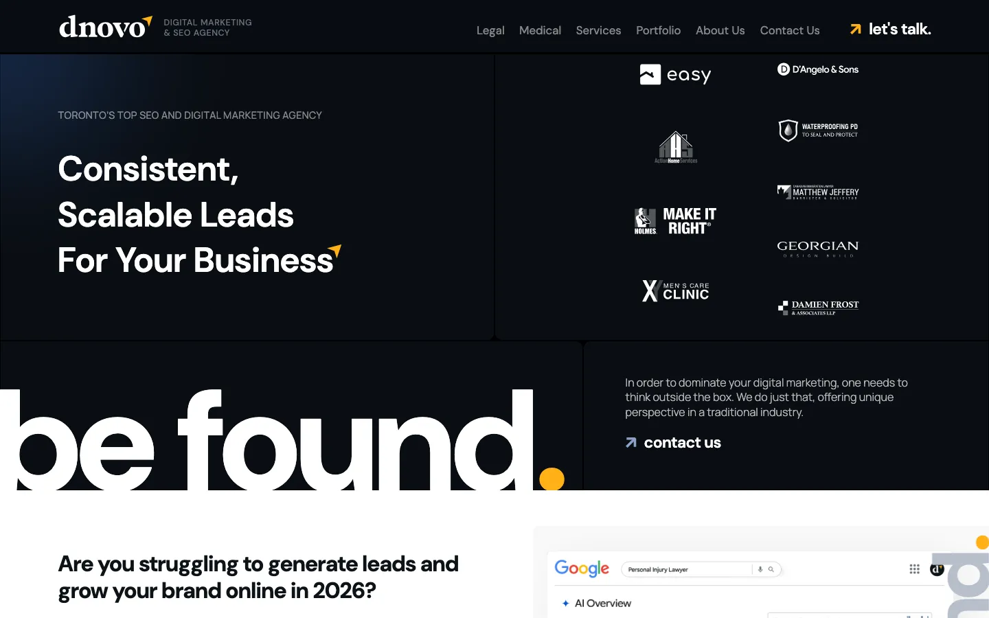 dNOVO Group homepage