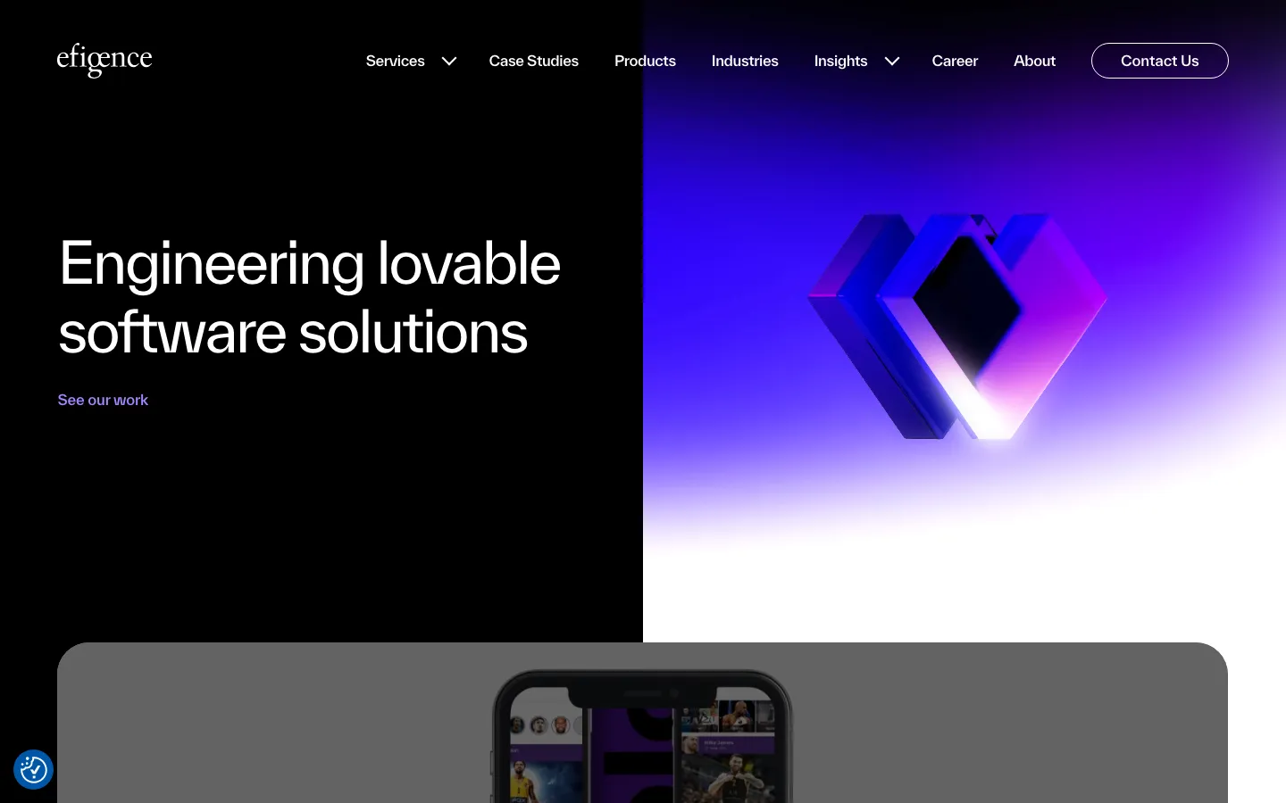 Efigence homepage
