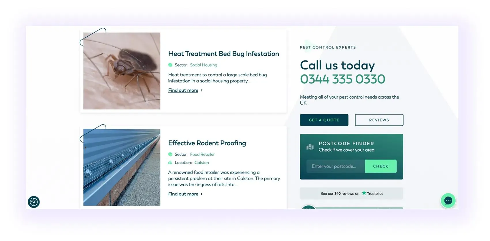 Visual and educational proof for Pest Control SEO