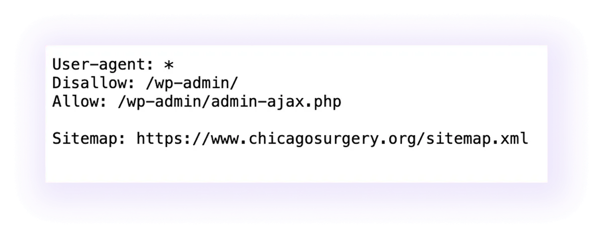example of a robots.txt file sitemap for surgeon website