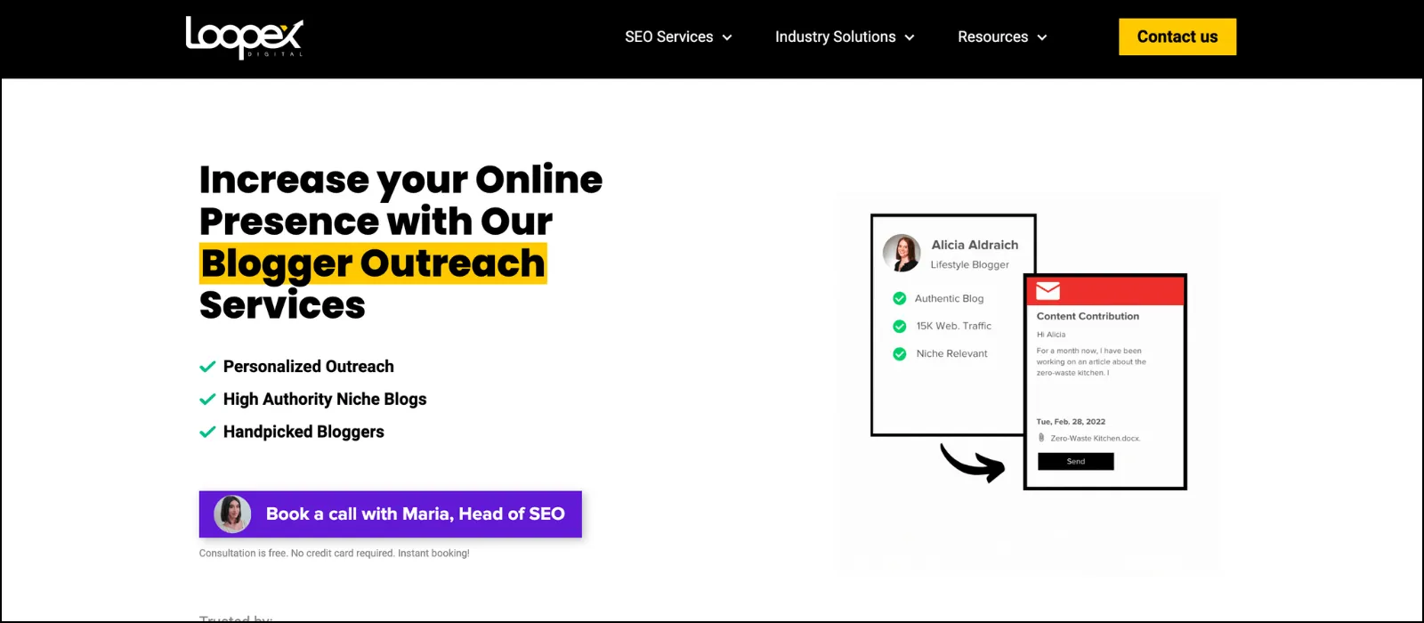 Loopex Digital blogger outreach services