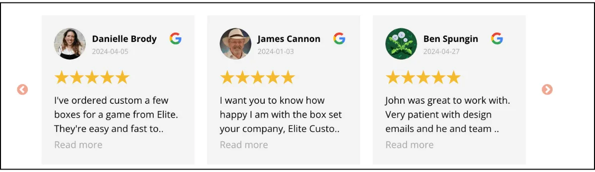 Elite Custom Boxes reviews