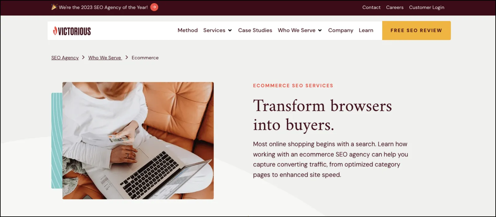 Victorious homepage