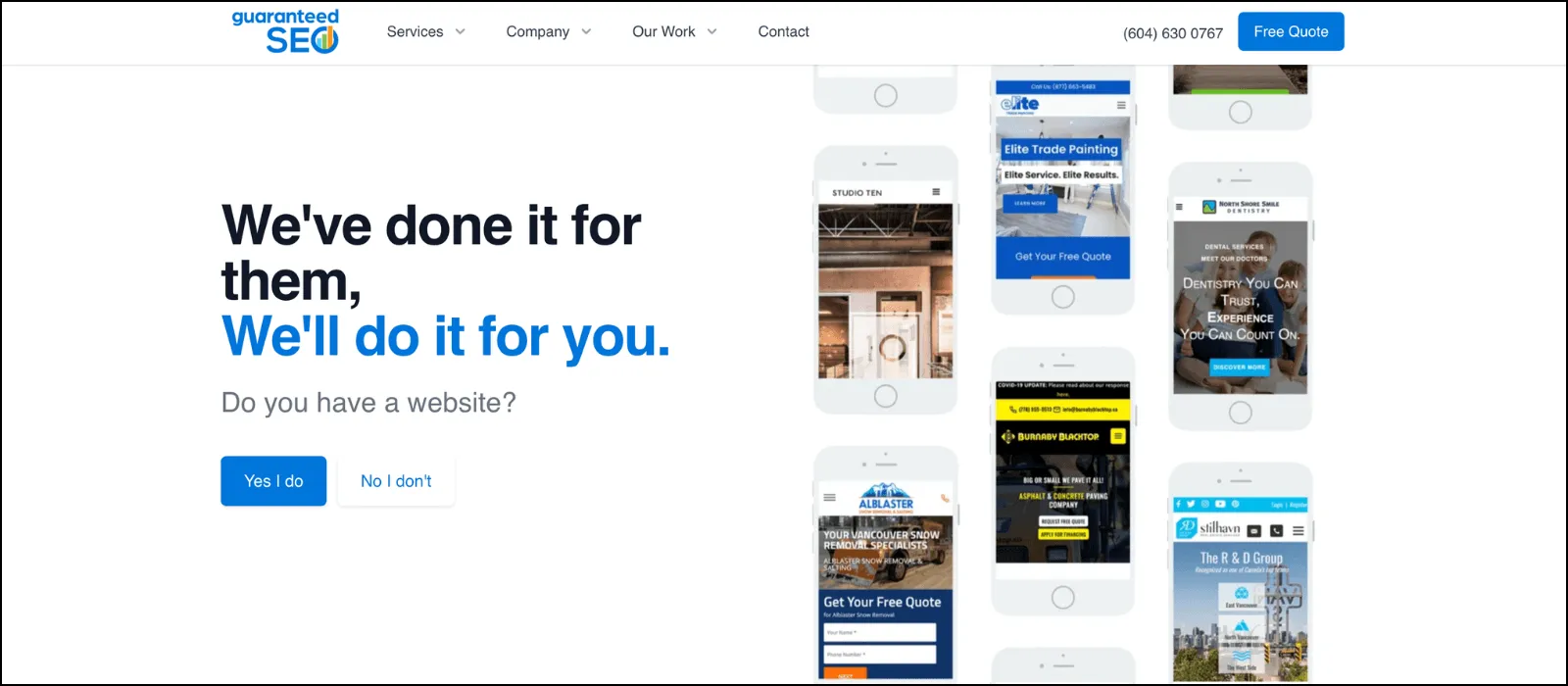 Guaranteed SEO homepage