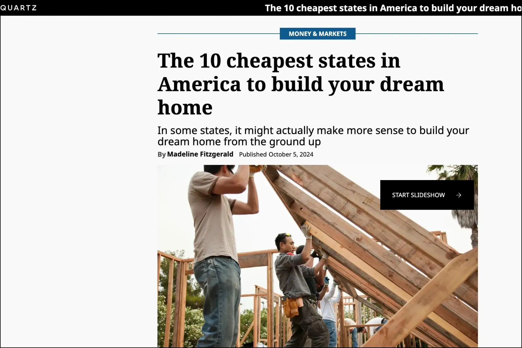 States Where Building a House is Better Than Buying One