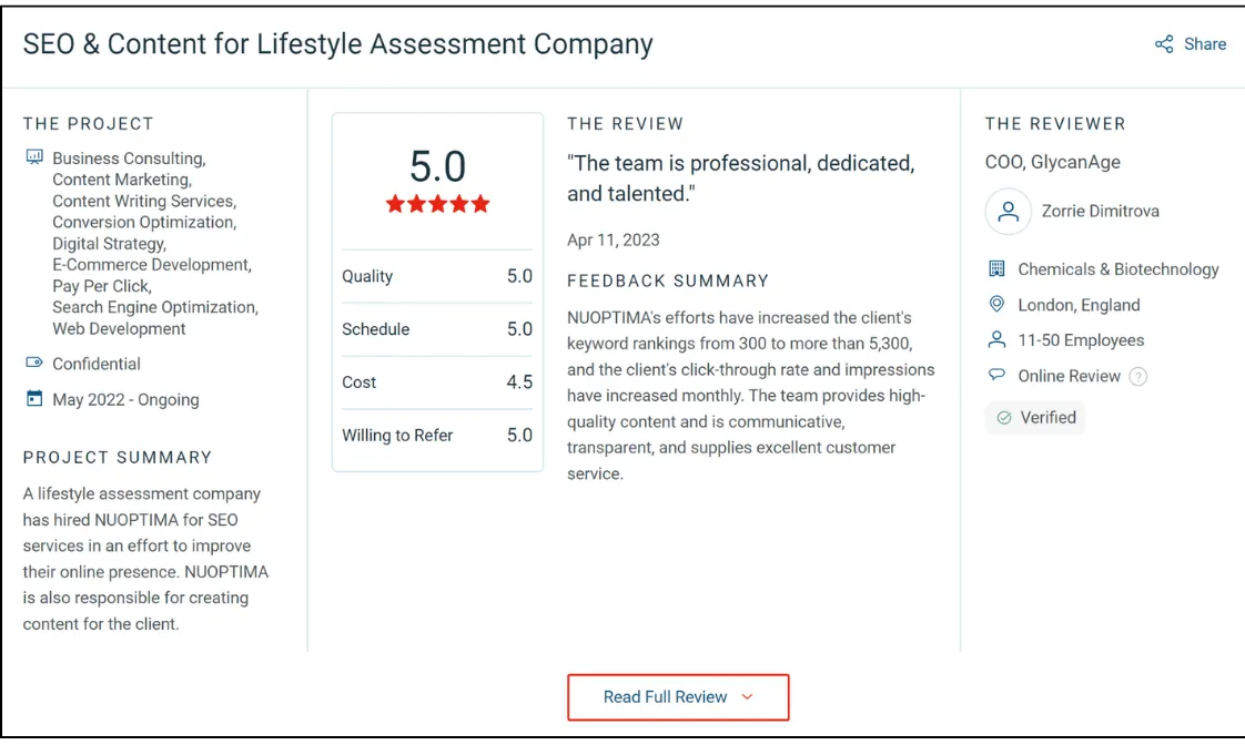 international seo services review