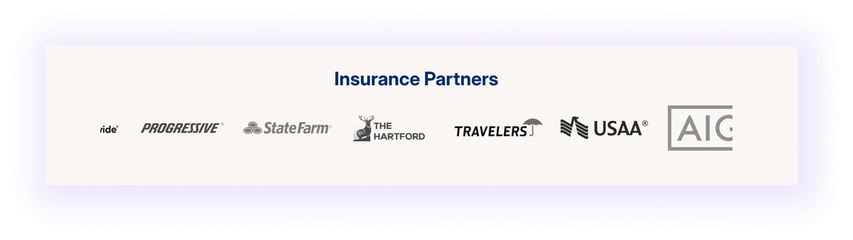 insurance partnerships and certifications block on a restoration website