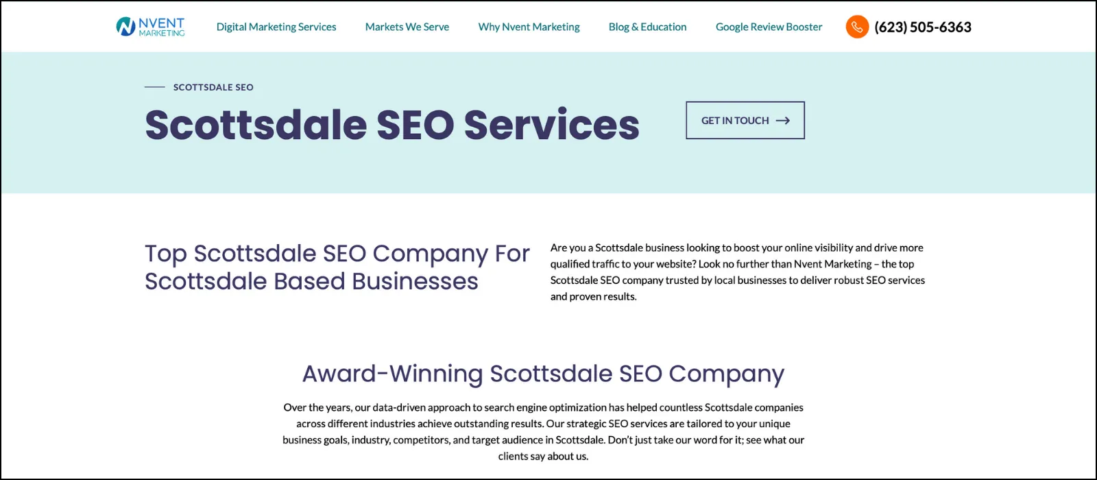 nvent marketing seo companies in scottsdale