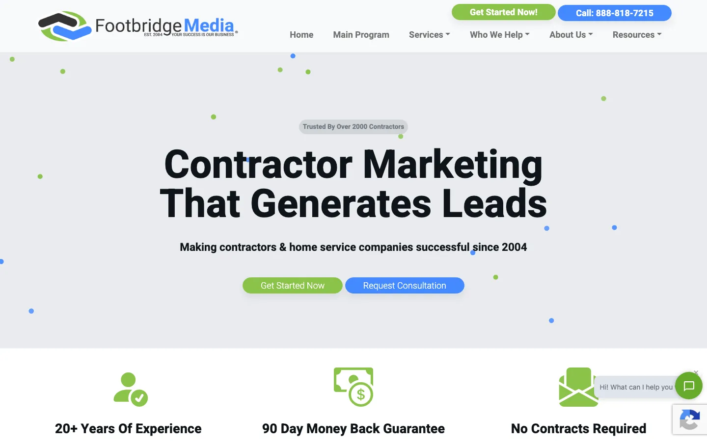 Footbridge Media homepage