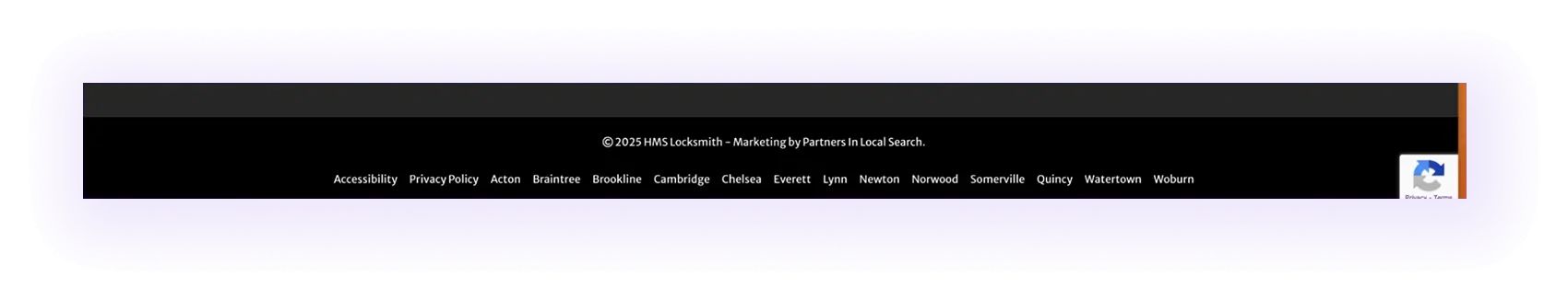 Footer for Locksmith SEO
