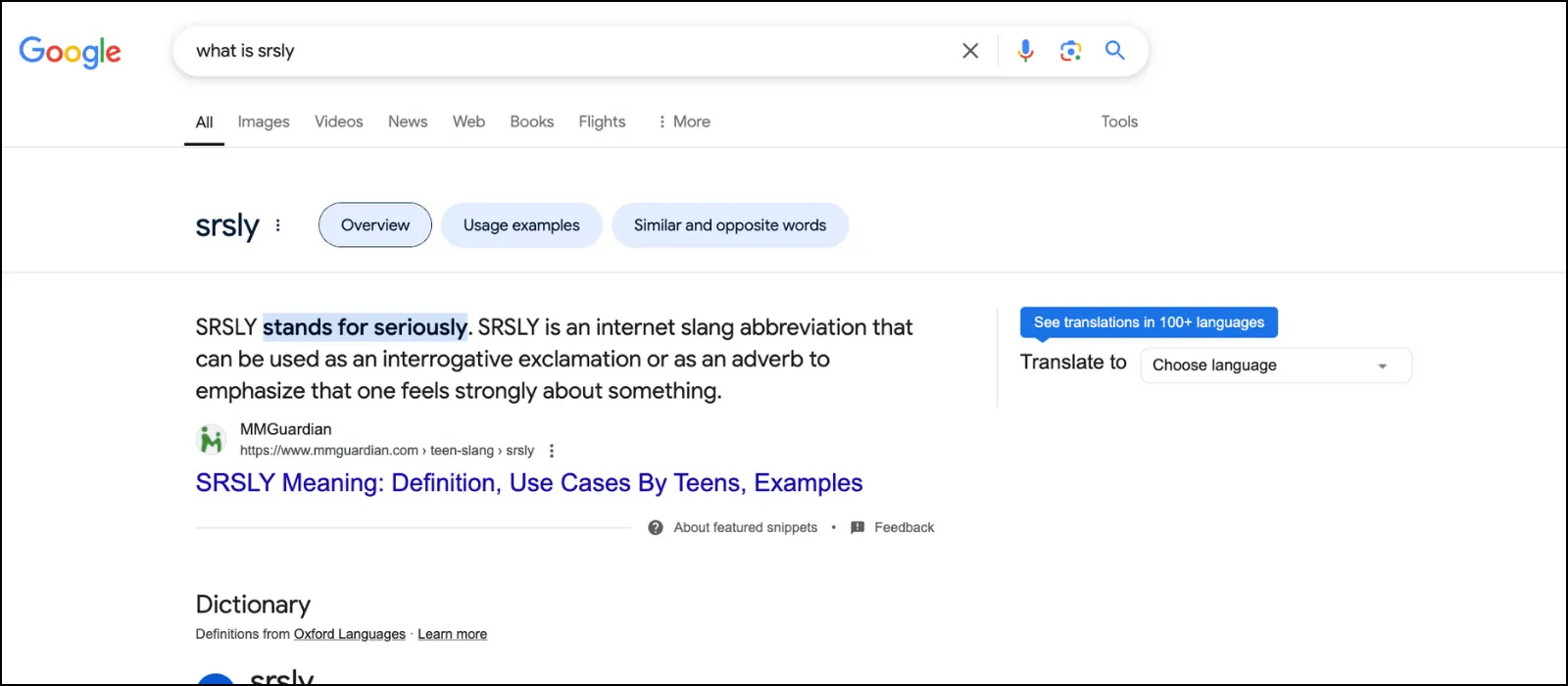 MMGuardian featured snippet result