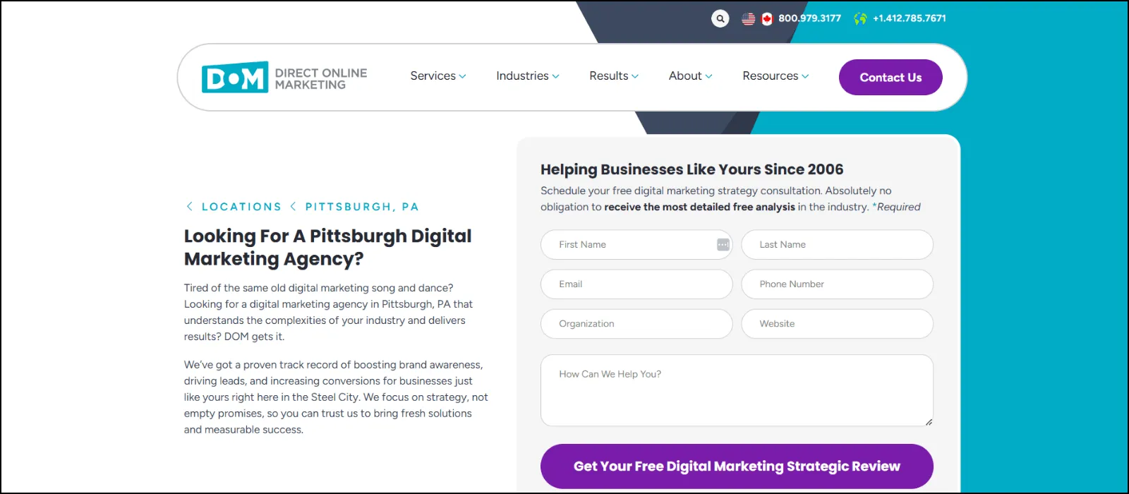 direct online marketing pittsburgh seo companies